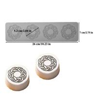 Geometric Line Texture Sugar Craft Silicone Pad Leaf Pattern Design Vegetable Disc Decoration Chocolate Molds Non-Stick Surface