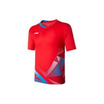 Li Ning Badminton Collection T Shirt Unisex Vermilion AAYU129-3 XS