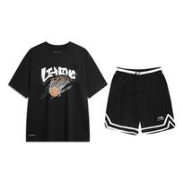 Li Ning Casual Sportswear Unisex Black AHSU671-1+YAPV001-1 M