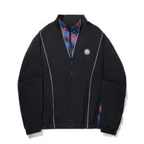 Li Ning Jackets Men's Black/Blue Orange All Over Print Stand Collar Moderate Other AFDV987-1 L