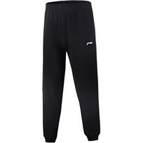Li Ning Knitted Sweatpants Men's Black Thickened Cuffed Pants AKLP853-1 M