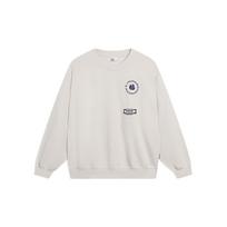 Li Ning Sweatshirts Unisex Heather Gray Tile Gray Crew Neck Moderate Regular AWDT235-1 S