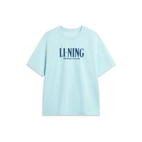 Li Ning Sports Fashion Collection T Shirt Unisex Lake Gray Blue AHSSF51-4 S