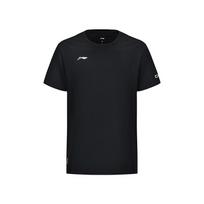 Li Ning T Shirts Unisex Black Crew Neck Moderate AHSU291-1 XXL