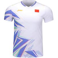Li Ning Badminton Collection T Shirt Unisex Standard White Neon Starlight Purple AAYU133-5 M