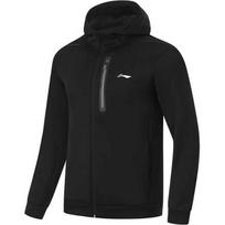 Li Ning Sweatshirts Men's Black Hooded Moderate Cardigan AWDU393-4 XL