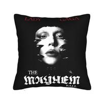 Lady Gaga Mayhem Ball Tour Pillowcase Soft Fabric Cushion Cover Decor Pillow Case Cover Home Zippered 40X40Cm Peach skin 18*18(CM)-1Pcs