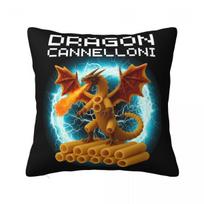 Dragon Cannelloni Dragoni Italian Brainrot Meme Pillowcase Soft Cushion Cover Decorations Throw Pillow Case Cover Home Peach skin 18*18(CM)-1Pcs
