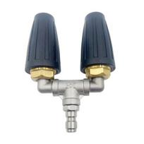 360 laipsnių besisukantis turbo antgalis 4-6 GPM 4000 PSI Lengvai montuojamas Greita jungtis Dvigubas turbo antgalis Aukšto slėgio plovimo priedai juoda