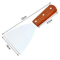 Wooden Handle Stainless Steel Oblique Spatula Steak Burger Pancake Pizza Scraper Shovel Kitchen Cooking Tools Barbecue Utensils