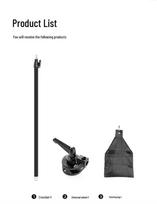 150cm Foldable Retractable Boom Arm Light Stand for Photo Studio.