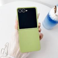 Glitter Spray Paint Anti-Fall Case for Samsung Z Flip7 Phone Samsung Z Flip3 žolės žalia spalva