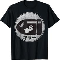 Super Mario Bullet Bill Distressed Kanji Logo T-Shirt S įvairiaspalvis