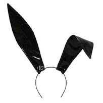 Soft Leather Bunny Ears Headband Halloween Headdress Handmade Hair Accessories 1