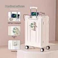 OEING Spinner Luggage with USB Charging and Cup Holder 26 inch
