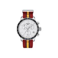 Tissot Quickster Series Quartz Movement NBA Special Edition Miami Heat Watch Men watches White Steel Nylon T095.417.17.037.08 Red Strap