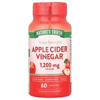 Nature's Truth Triple Strength Apple Cider Vinegar 1200mg Veggie Caps, 60 Count 60 pcs - 1 ea
