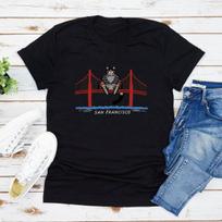 Vintage Ryan Gosling Cat T-Shirt Project Hail Mary Graphic Tees Retro Golden Gate Bridge Cat Tshirt Short Sleeve Streetwear Tops S juoda