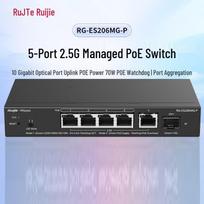 Ruijie RG-ES206MG-P 5-Port 2.5G Managed PoE Switch with 10G Uplink