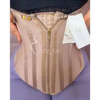 Women Slimming Waist Trainer Corset Body Shapewear Belt Flat Belly Workout Binders Shaper Tummy Wrap Girdles Xs smėlis