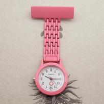 Popular Alloy Pin Nurse Watch Hot Sale Pocket Watch Pink Cute Color Watch for Nurse Hospital Nurse Watch rožinė