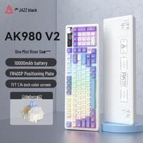 Ajazz AK980 98-Key Tri-Mode Wireless Hot-Swappable Gasket RGB Mechanical Keyboard