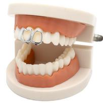 Hip Hop Grillz Set Gold Silver Tooth Caps Removable Dental Jewelry Top Bottom Mouth Grill Unisex Rapper Halloween Party Gift