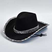 New Pink Cowboy Hat For Women Western Cowgirl Stetson Girls Hot Girl Party Dress Jazz Hats One Size juoda