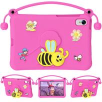 Kids Case for Samsung Galaxy Tab S11 X730/X736(2025) 11in S10 Lite/ S10 FE/ S9 FE 10.9 Inch/ S9 11 Inch/ S8 11Inch/ S7 11inch S7 T870 T875 11in ryškiai rožinė