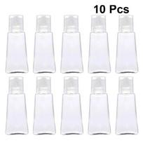10pcs/lot 30ml Trapezoidal Empty Hand Sanitizer Bottles Refillable Plastic Container Transparent Gel Bottle Cosmetic Bottles