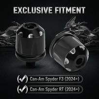 For Can-Am Spyder F3/Rt 2024+ Weighted Handlebar Handle Bar Grips Ends Counterweight Cap 2 PCS juoda