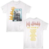 Def Leppard UK 1987 Tour Locations Men's T Shirt 3XL