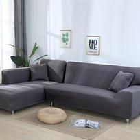 Fabric Sofa Cover Living Room Anti-slip Pet-proof Spandex Stretch Elastic Couch Cover Slipcover for Sofa S-1seat pilka spalva