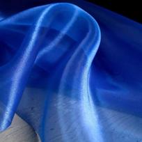 Glossy Crystal Organza Fabric DIY Liquid Shine Sheer Gauze Cloth Translucent Soft Draping Wedding Backdrop Fabric L mėlyna