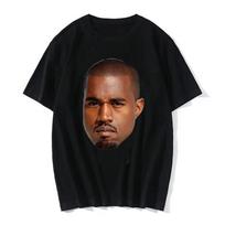 Rap Juokingas Kanye West Memas Marškinėliai Unisex Vintažiniai Hip Hop Rap Stiliaus Marškinėliai Unisex Moteriški Trumpomis Rankovėmis Marškinėliai Streetwear S