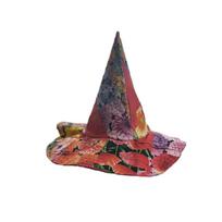 Handmade Patchwork Witch Hat, Patchwork Multi Colored Halloween Witch Hat One Size