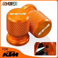 Tire Valve Cap For KTM Adventure 390 990 1050 1090 1190 1290 Super Adventure Motorcycle CNC Accessorie Wheel Stem Airtight ADVENTURE Black