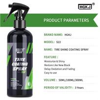 Car Tire Gloss Spray - Hydrophobic Sealant Wax for Wheel Re-Black Shine & Auto Care