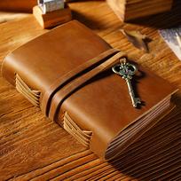 2026 First Layer Cowhide Retro Traveler Notebook Notepad Handmade Loose-leaf Book Magic Sketchbook 18*13CM