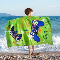 Gamepad pattern Beach Towel for Family stuffs friends Gifts Quick-Dry Sand free For Bath Yoga Tourism Beach GYM Camping Swimming W40*H60(CM)