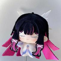 Genshin Impact Columbina Mini Cotton Plush Keychain Black Pink Long Hair Chibi Soft Stuffed Pendant Fatui Harbinger Gift for Game Fan Collectors Decor 10cm juoda