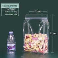 Transparent Eight-Side Seal Stand-Up Handbag skaidri