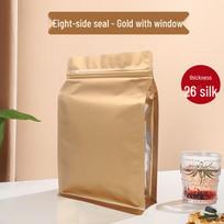 Colorful Eight-Side Seal Aluminum Foil Stand-Up Pouches auksas