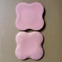 2pc Pilates Knee Pad Wrist Hand Protective Pad Non-slip Yoga Mat Solid Color Soft TPE Foam Flat Support Pad Fitness Accessories 20x20x2cm rožinė