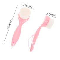 Soft Silicone Face Brush for Daily Cleansing Exfoliating Massaging Skincare Tool Gentle Facial Cleanser Deep Pore Cleaning Brush rožinė