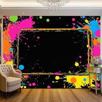 2D plane 1 piece of neon light party backdrop fabric suitable for retro disco and dance parties 47.2x31.5inch/120*80cm