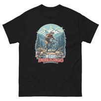 Ride Durango Mountain Lion Fun USA Bike Cycling Animal T-Shirt L