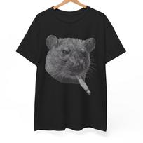 Rato Rūkanti Marškinėliai Unisex | Urban Grunge Graužiko Grafinis Marškinėlis | Tamsaus Humoro Gatvės Drabužiai | Drąsi Dovana Alt Mados Memų Estetikos Gerbėjams S