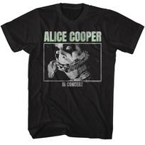 Alice Cooper In Concert Men's T Shirt Boa In Mouth Shock Rock Concert Tour Merch L