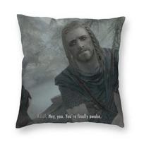 Ei Tu Pagaliau Pabudai Skyrim Memas Pagalvės užvalkalas Sofos dekoracija Kvadratinis dekoratyvinis pagalvės užvalkalas 40X40cm Peach skin 18*18(CM)-1Pcs